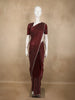 Deep Wine Maroon Stone Embellished Design Space Silk Party Wear Saree