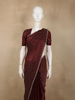 Deep Wine Maroon Stone Embellished Design Space Silk Party Wear Saree