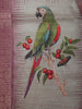 Deep Wine Mauve Birds Motif Printed Design Semi Tussar Saree