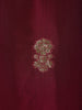 Deep Wine Paisley Butta Zari Woven Design Semi Silk Salwar Suit