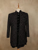 Deep Wine Paisley Self Woven Design Velvet Men Sherwani Suit