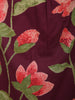 Deep Wine Plum Purple Floral Printed Design Cotton Salwar Suit with Dupatta
