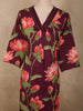 Deep Wine Plum Purple Floral Printed Design Cotton Salwar Suit with Dupatta