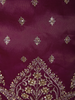 Deep Wine Plum Purple Floral Sequins and Zari Embroidered Design Tissue Organza Lehenga With Dupatta