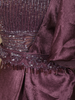 Deep Wine Plum Purple Sequins Embroidered Design Crepe Ready To Wear Saree with Designer Blouse and Belt