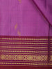 Deep Wine Purple Butta Woven Design Pure Kanchipuram Silk Saree with Contrast Border
