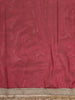 Deep Wine Purple Floral Butta Zari Woven Design Tissue Saree with Designer Lace Border