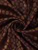 Deep Wine Purple Floral Zari Woven Design Pure Kanchipuram Silk Saree with Big Zari Border