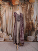 Deep Wine Purple Floral Printed and Mirror Embroidered Design Crepe Palazzo Suit with Matching  Dupatta