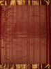 Deep Wine Red Butta Zari Woven Design Pure Kanchipuram Silk Saree with  Zari Border