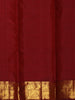 Deep Wine Red Butta Zari Woven Design Pure Kanchipuram Silk Saree with  Zari Border