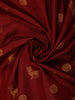 Deep Wine Red Butta Zari Woven Design Pure Kanchipuram Silk Saree with  Zari Border