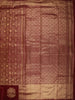 Deep Wine Red Floral Zari Woven Design Pure Kanchipuram Silk Saree with Butta Zari Border