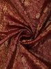 Deep Wine Red Floral Zari Woven Design Pure Kanchipuram Silk Saree with Butta Zari Border