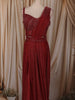 Deep Wine Red Heavy Beads Embroidered Design Shimmer Ready To Wear Saree with Designer Blouse