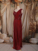 Deep Wine Red Heavy Beads Embroidered Design Shimmer Ready To Wear Saree with Designer Blouse