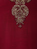 Deep Wine Red Sequins and Zardozi Embroidered Design Silk Fancy Wear Palazzo Suit with Matching Dupatta