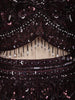 Deep Wine Sequins and Beads Embroidered Design Net Lehenga With Cape Dupatta