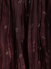 Deep Wine Sequins and Beads Embroidered Design Organza Bridesmaid Lehenga with Dupatta