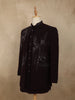 Deep Wine Silver Beads and Zardozi Embroidered Design Polynosic Sherwani Suit