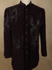 Deep Wine Silver Beads and Zardozi Embroidered Design Polynosic Sherwani Suit