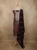 Deep Wine Traditional Ajrakh Printed Design Cotton Unstitched Salwar Material