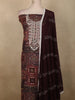Deep Wine Traditional Ajrakh Printed Design Cotton Unstitched Salwar Material
