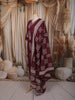 Deep Wine Traditional Motif Printed Design Cotton Straight Cut Salwar Suit with Matching Dupatta