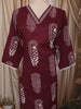Deep Wine Traditional Motif Printed Design Cotton Straight Cut Salwar Suit with Matching Dupatta