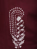 Deep Wine Traditional Motif Printed Design Cotton Straight Cut Salwar Suit with Matching Dupatta