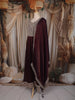 Deep Wine Zari Embroidered Design Georgette Gown with Dupatta