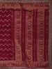 Deep Wine Zig Zag Vine Zari Woven Design Pure Banarasi Silk Saree with Sequins Border