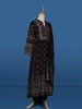 Deep Brown Floral Printed Semi Silk Salwar Suit - Diadem