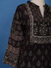 Deep Brown Floral Printed Semi Silk Salwar Suit - Diadem