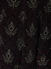 Deep Brown Floral Printed Semi Silk Salwar Suit - Diadem