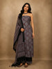 Deep Cocoa Brown Traditional Ajrakh Printed Design Cotton Unstitched Salwar Material