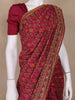 Deep Magenta Floral Designed Chanderi Cotton Saree - Diadem