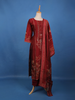 Deep Maroon Floral Printed Rayon Salwar Suit - Diadem