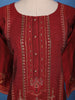 Deep Maroon Floral Printed Rayon Salwar Suit - Diadem
