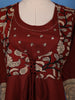 Deep Maroon Floral Printed Salwar Suit - Diadem