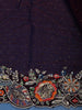 Deep Purple Embroidered Georgette Saree - Diadem