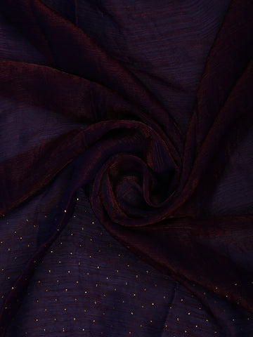 Deep Purple Embroidered Georgette Saree - Diadem
