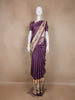 Deep Purple Jungle Motifs Printed Semi Tussar Saree - Diadem