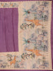 Deep Purple Jungle Motifs Printed Semi Tussar Saree - Diadem