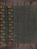 Deep Teal Green Floral Designed Chanderi Cotton Saree - Diadem
