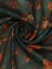 Deep Teal Green Floral Designed Chanderi Cotton Saree - Diadem