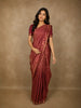 Deep Wine Animal Motif Zari Woven Design Pure Kanchipuram Silk Saree with Zari Border