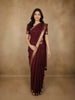 Deep Wine Butta Zari Woven Design Pure Kanchipuram Silk Saree with Zari Border