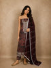 Deep Wine Traditional Ajrakh Printed Design Cotton Unstitched Salwar Material