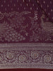 Deep Purple Butta Design Semi Banarasi Saree